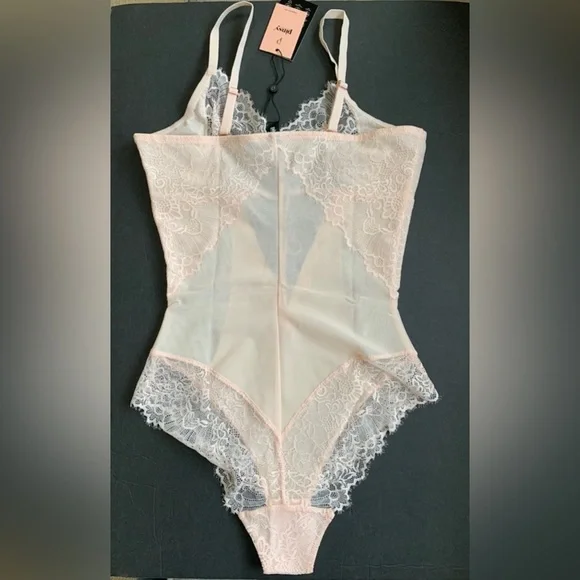 NWT New pinsy Smoothing Lace Shapesuit Whisper Pink XL - Picture 3 of 8
